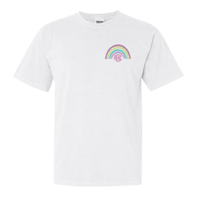 Monogrammed Rainbow Comfort Colors T-Shirt - United Monograms