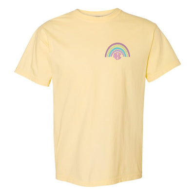 Monogrammed Rainbow Comfort Colors T-Shirt - United Monograms