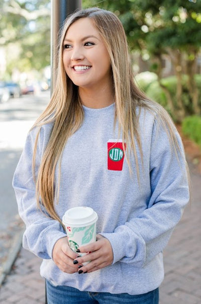Monogrammed Red Cup Crewneck Sweatshirt - United Monograms