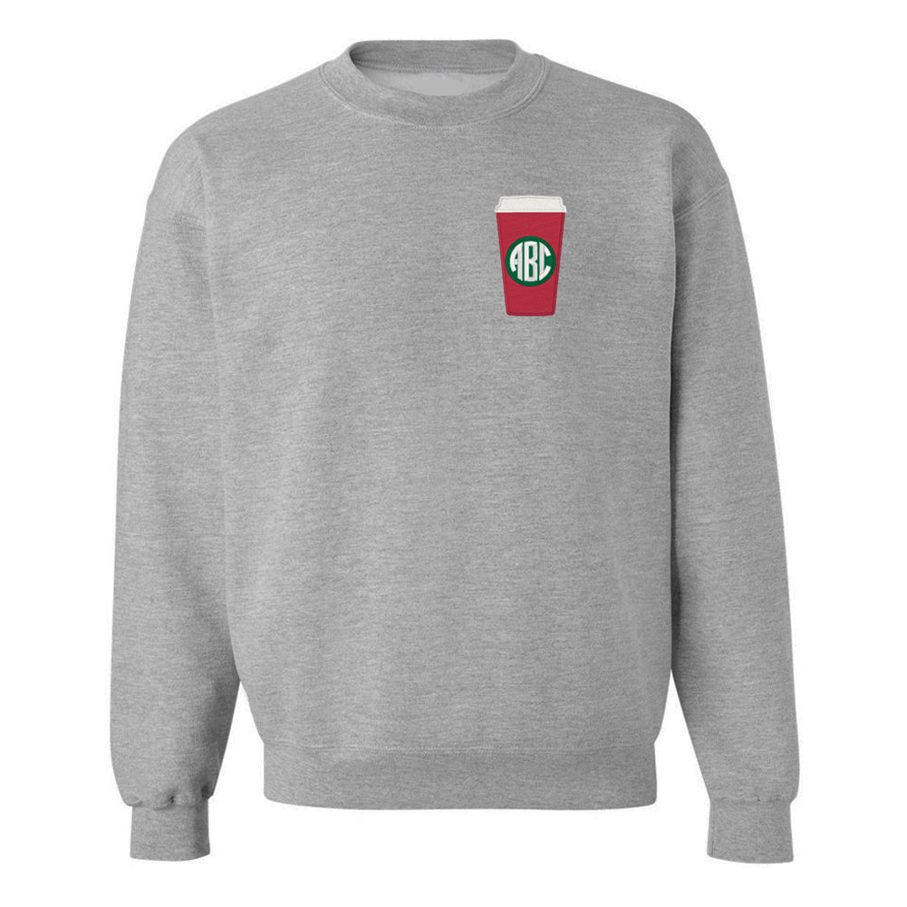 Monogrammed Red Cup Crewneck Sweatshirt - United Monograms