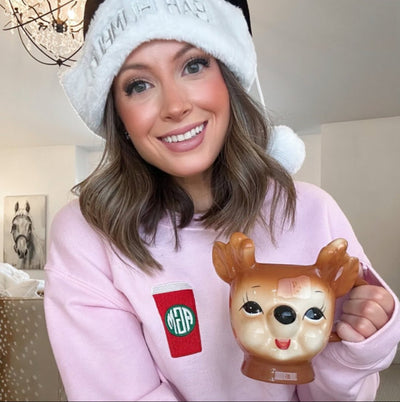 Monogrammed Red Cup Crewneck Sweatshirt - United Monograms