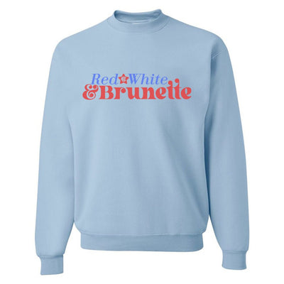 Monogrammed 'Red, White & Brunette' Crewneck Sweatshirt - United Monograms