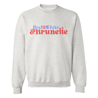 Monogrammed 'Red, White & Brunette' Crewneck Sweatshirt - United Monograms