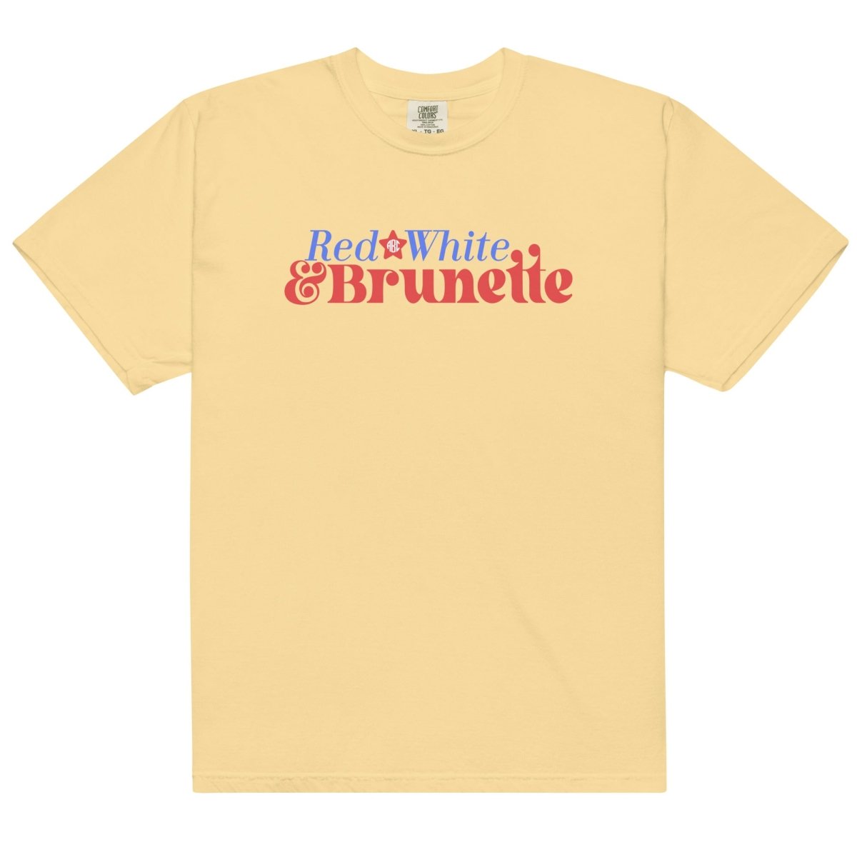 Monogrammed 'Red, White & Brunette' T-Shirt - United Monograms
