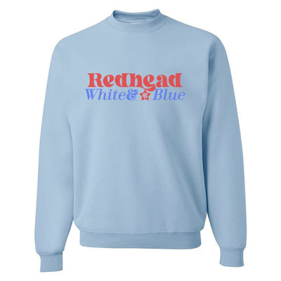 Monogrammed 'Redhead, White & Blue' Crewneck Sweatshirt - United Monograms