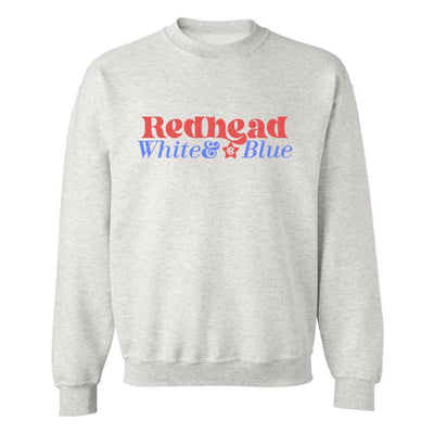 Monogrammed 'Redhead, White & Blue' Crewneck Sweatshirt - United Monograms
