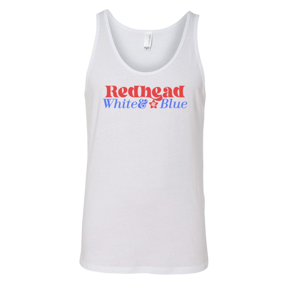 Monogrammed 'Redhead, White & Blue' Premium Tank Top - United Monograms