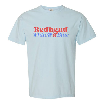 Monogrammed 'Redhead, White & Blue' T-Shirt - United Monograms