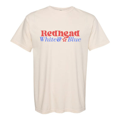 Monogrammed 'Redhead, White & Blue' T-Shirt - United Monograms