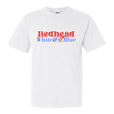 Monogrammed 'Redhead, White & Blue' T-Shirt - United Monograms