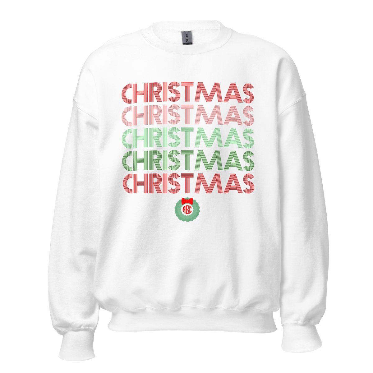 Monogrammed 'Retro Christmas' Crewneck Sweatshirt - United Monograms