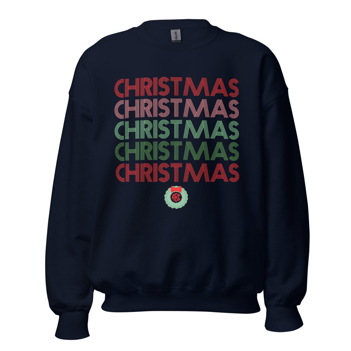 Monogrammed 'Retro Christmas' Crewneck Sweatshirt - United Monograms
