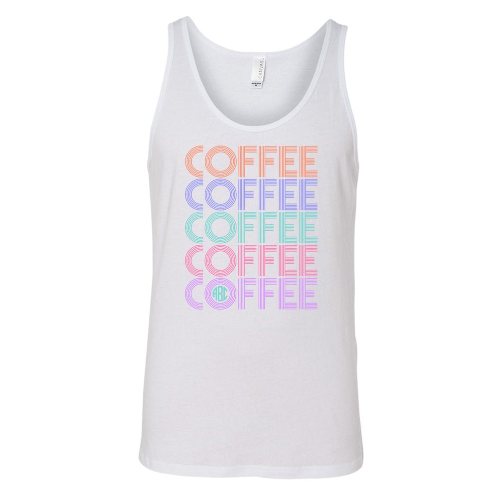 Monogrammed 'Retro Coffee' Premium Tank Top - United Monograms