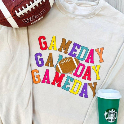 Monogrammed 'Retro Game Day' Crewneck Sweatshirt - United Monograms