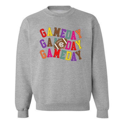 Monogrammed 'Retro Game Day' Crewneck Sweatshirt - United Monograms