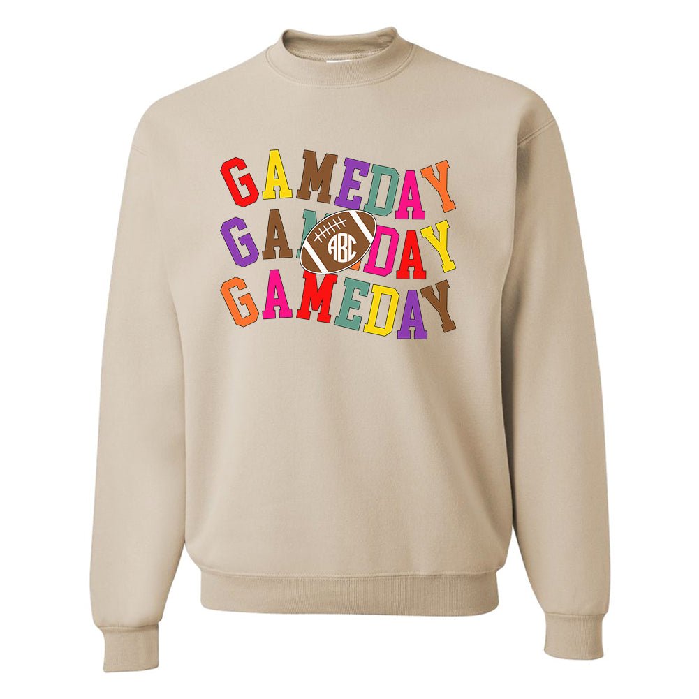 Monogrammed 'Retro Game Day' Crewneck Sweatshirt - United Monograms