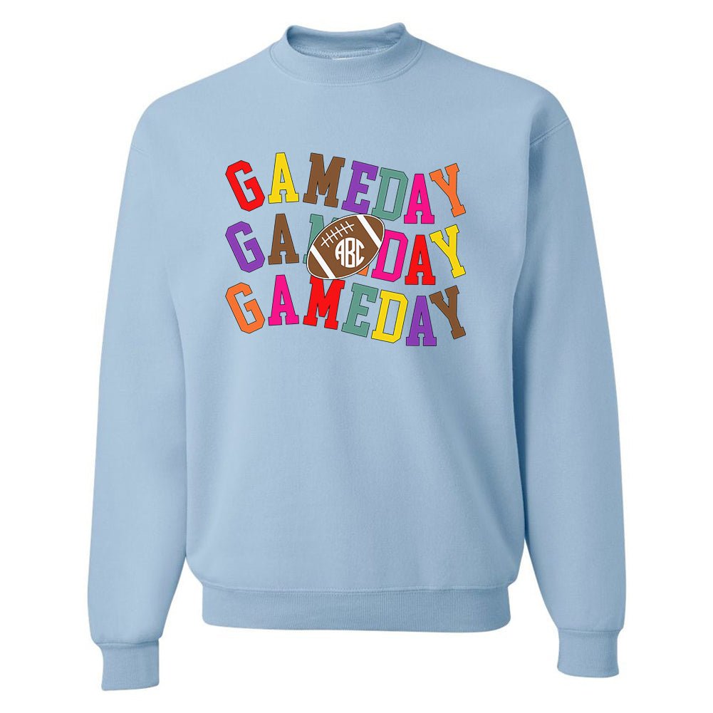 Monogrammed 'Retro Game Day' Crewneck Sweatshirt - United Monograms
