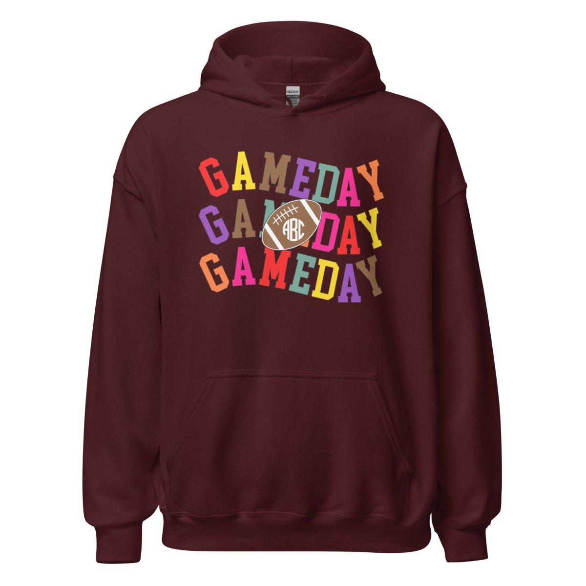 Monogrammed 'Retro Game Day' Hoodie - United Monograms