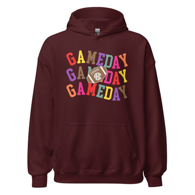Monogrammed 'Retro Game Day' Hoodie - United Monograms