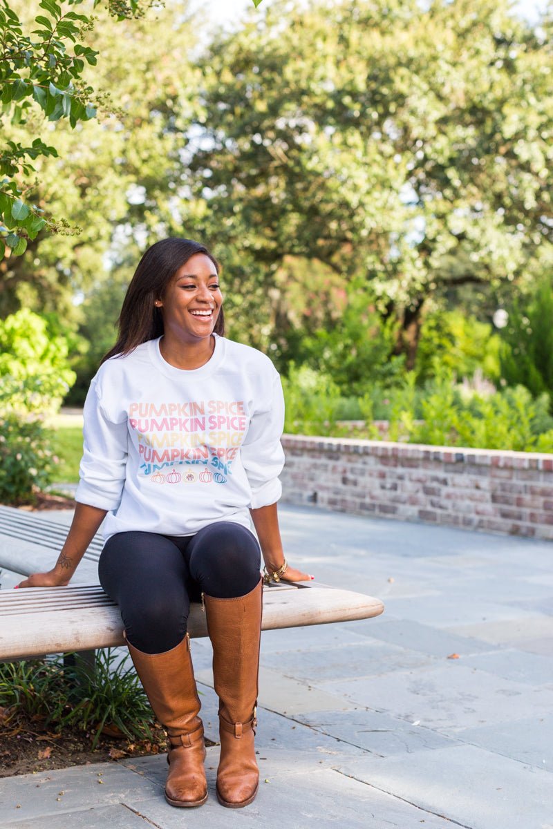 Monogrammed 'Retro Pumpkin Spice' Crewneck Sweatshirt - United Monograms