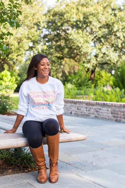 Monogrammed 'Retro Pumpkin Spice' Crewneck Sweatshirt - United Monograms