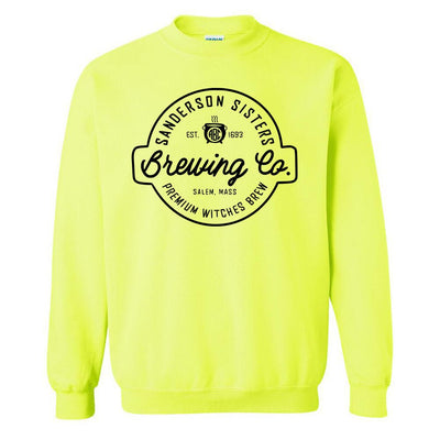 Monogrammed 'Sanderson Sisters Brewing Co.' Neon Crewneck Sweatshirt - United Monograms