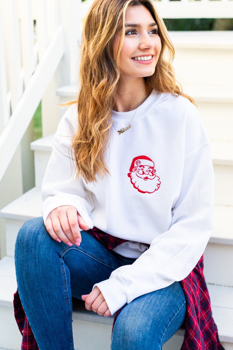 Monogrammed Santa Claus Crewneck Sweatshirt - United Monograms