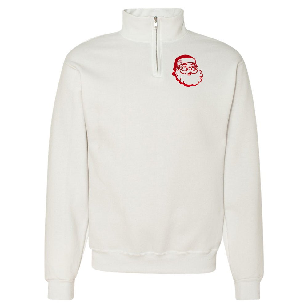 Monogrammed Santa Claus Quarter Zip Sweatshirt - United Monograms