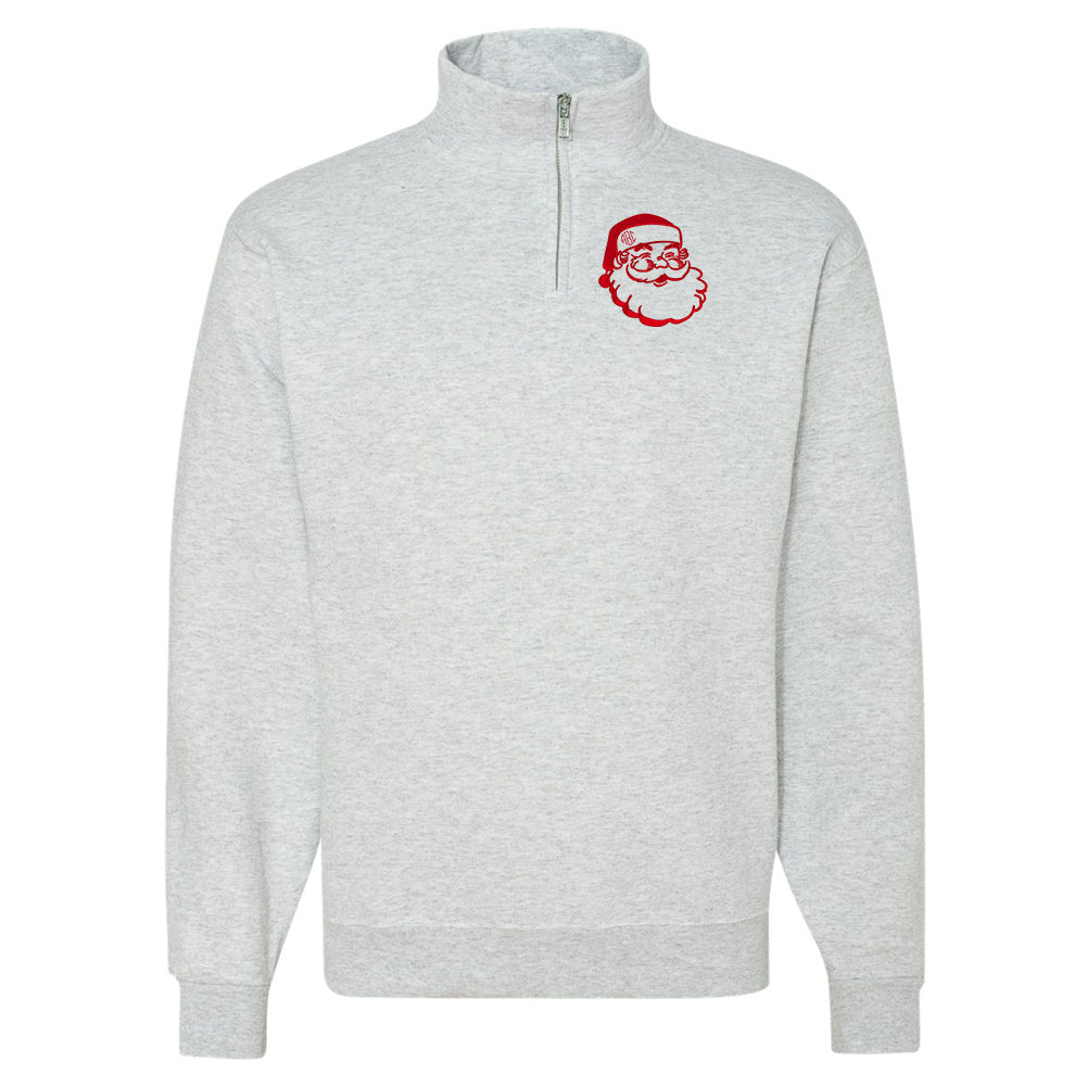 Monogrammed Santa Claus Quarter Zip Sweatshirt - United Monograms