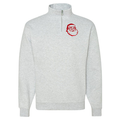 Monogrammed Santa Claus Quarter Zip Sweatshirt - United Monograms