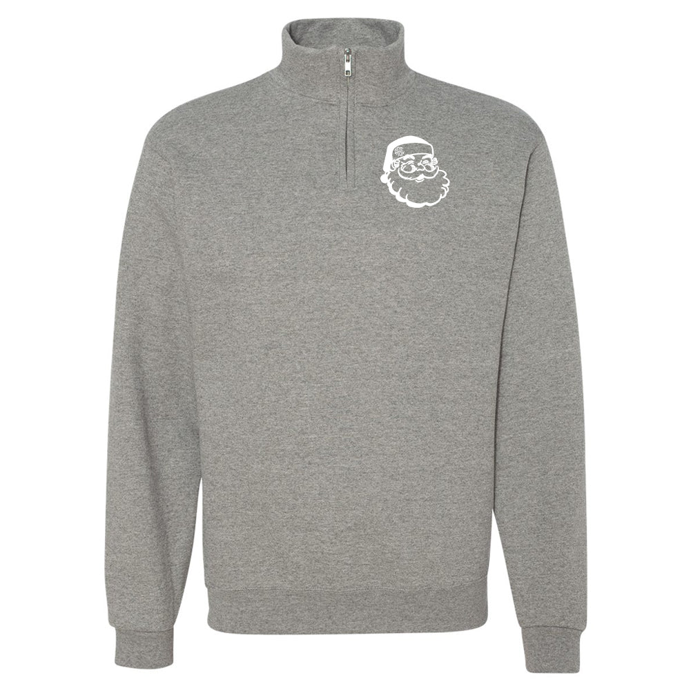 Monogrammed Santa Claus Quarter Zip Sweatshirt - United Monograms