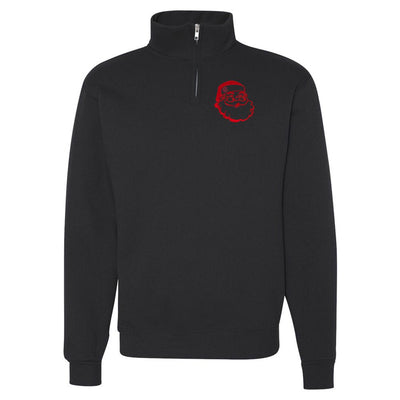 Monogrammed Santa Claus Quarter Zip Sweatshirt - United Monograms