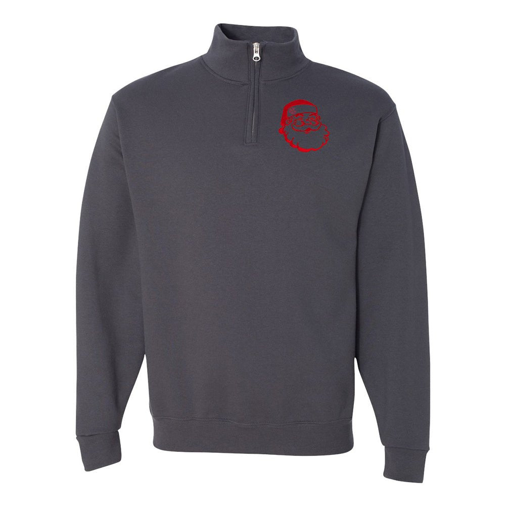 Monogrammed Santa Claus Quarter Zip Sweatshirt - United Monograms