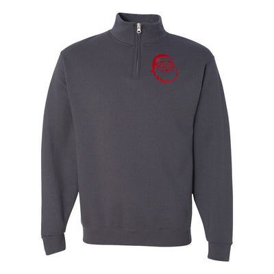 Monogrammed Santa Claus Quarter Zip Sweatshirt - United Monograms