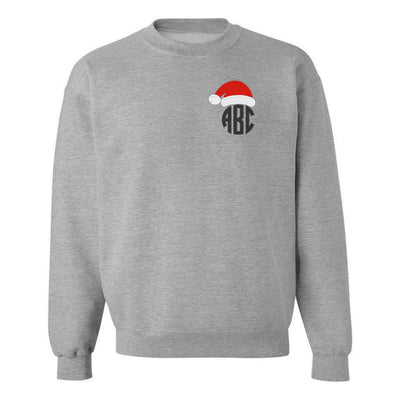 Monogrammed Santa Hat Crewneck Sweatshirt - United Monograms