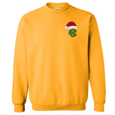 Monogrammed Santa Hat Crewneck Sweatshirt - United Monograms