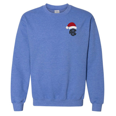 Monogrammed Santa Hat Crewneck Sweatshirt - United Monograms