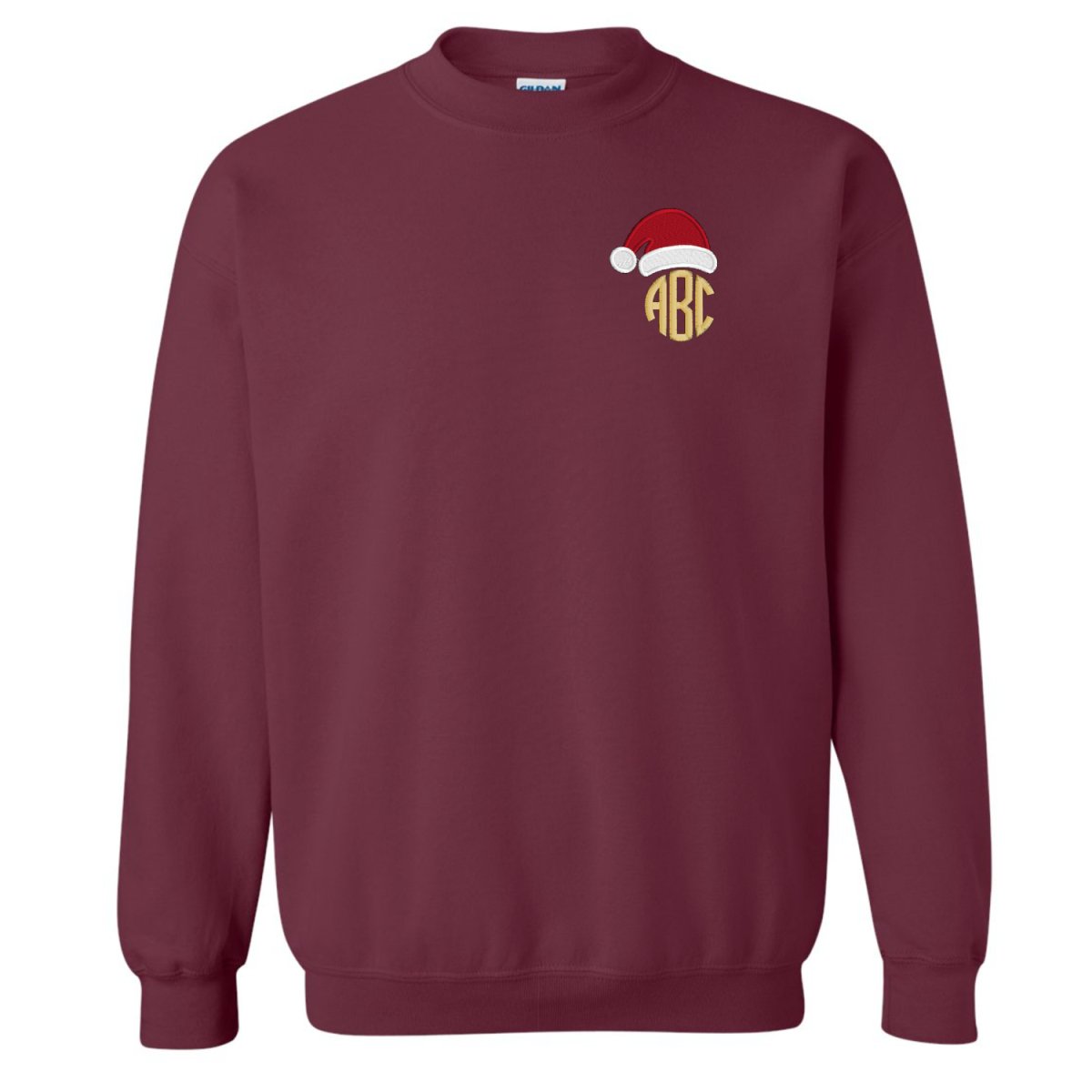 Monogrammed Santa Hat Crewneck Sweatshirt - United Monograms