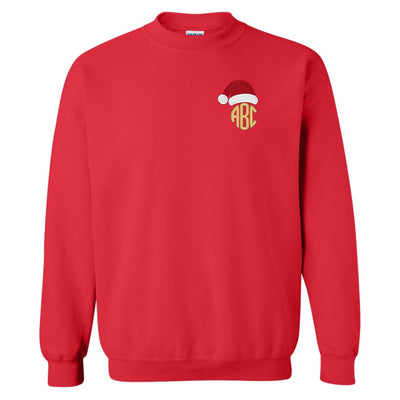 Monogrammed Santa Hat Crewneck Sweatshirt - United Monograms