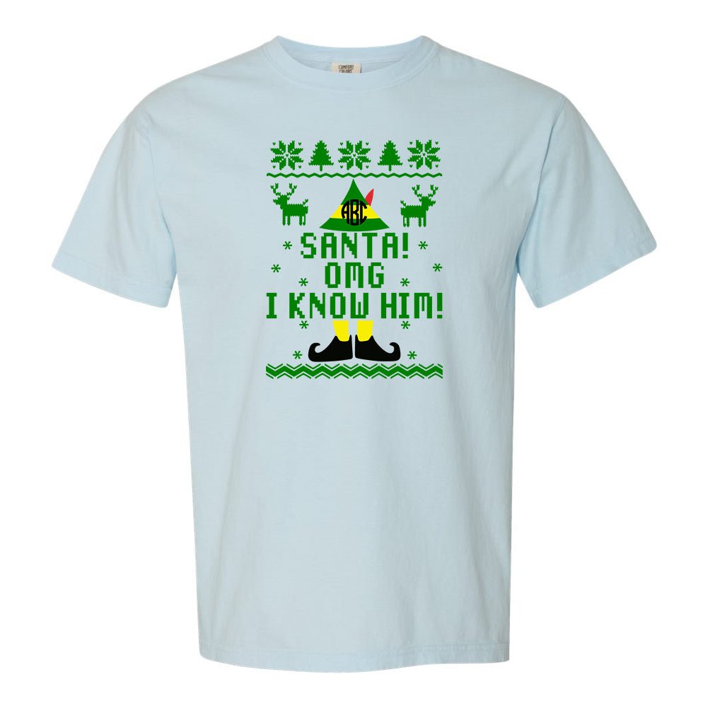 Monogrammed 'Santa, OMG I Know Him' T-Shirt - United Monograms