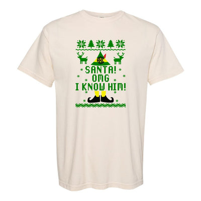 Monogrammed 'Santa, OMG I Know Him' T-Shirt - United Monograms