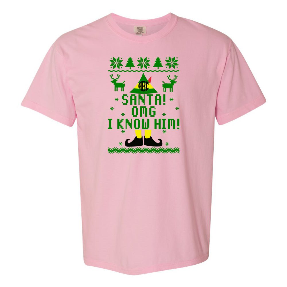 Monogrammed 'Santa, OMG I Know Him' T-Shirt - United Monograms