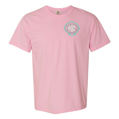Monogrammed Seashell Comfort Colors T-Shirt - United Monograms