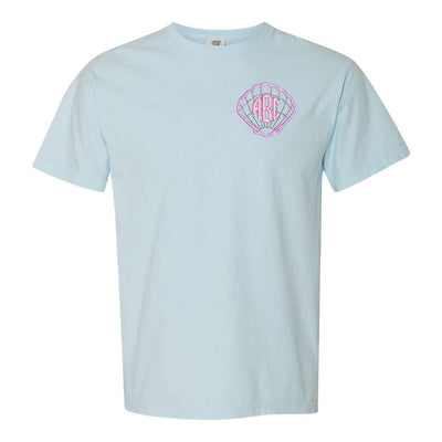 Monogrammed Seashell Comfort Colors T-Shirt - United Monograms