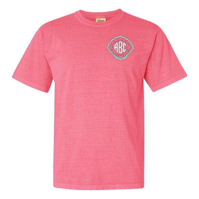 Monogrammed Seashell Comfort Colors T-Shirt - United Monograms