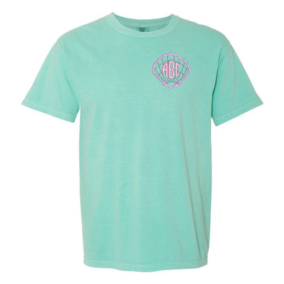 Monogrammed Seashell Comfort Colors T-Shirt - United Monograms