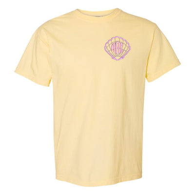 Monogrammed Seashell Comfort Colors T-Shirt - United Monograms