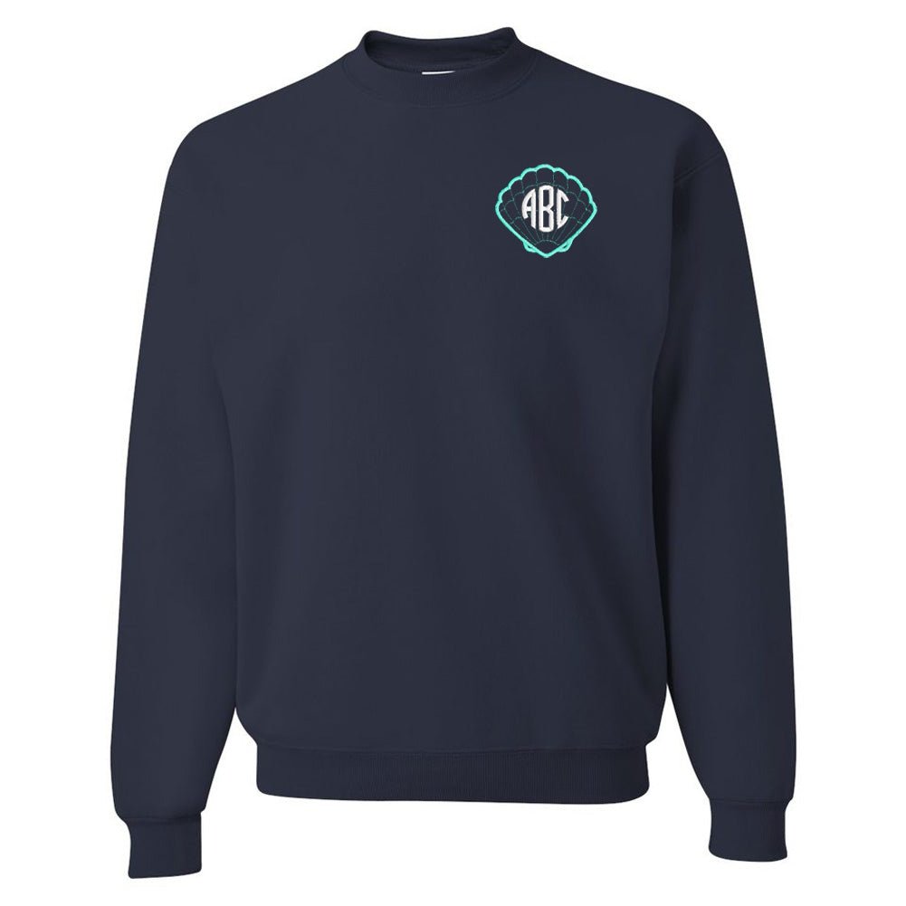 Monogrammed Seashell Crewneck Sweatshirt - United Monograms