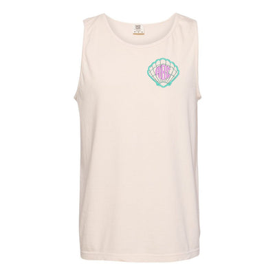 Monogrammed Seashells Comfort Colors Tank Top - United Monograms