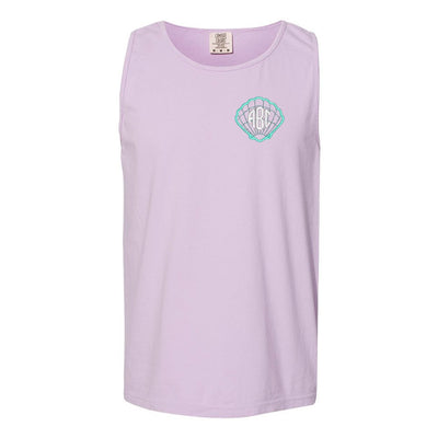 Monogrammed Seashells Comfort Colors Tank Top - United Monograms